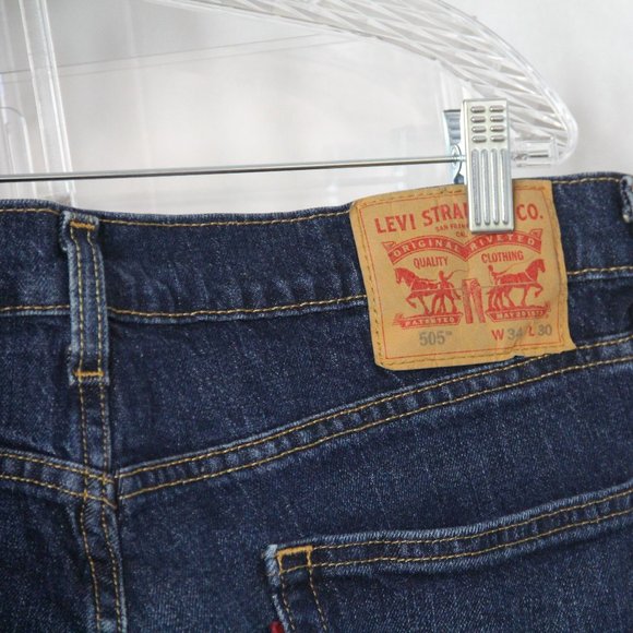 Levi's Strauss 505 Jeans Denim Men's Authentic Pants - Picture 6 of 9